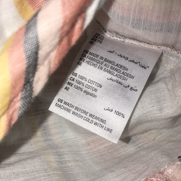 Style & Co Striped top. Button/tie front. Women’s Petite Large. - Picture 4 of 6